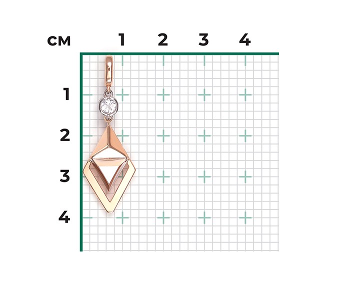Подвеска из золота с камнем Топаз фото, цены