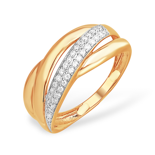 Кольцо из золота с камнем Фианит фото, цены