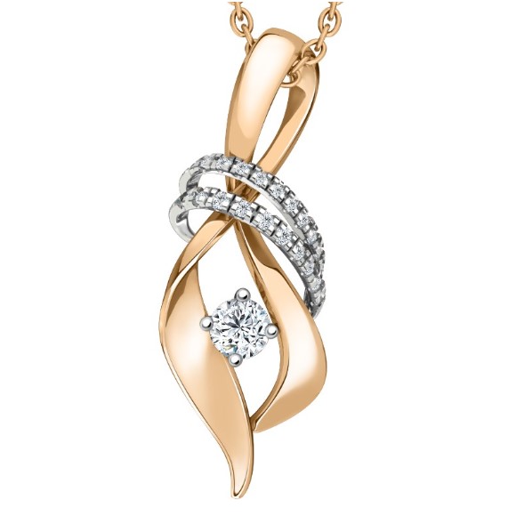 Подвеска из золота с камнем Фианит фото, цены