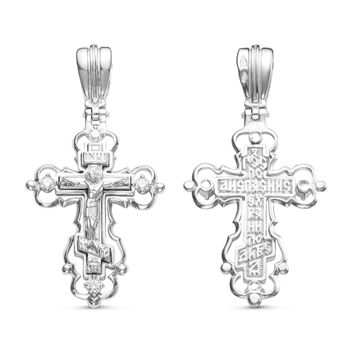 Крест из золота с камнем Бриллиант фото, цены