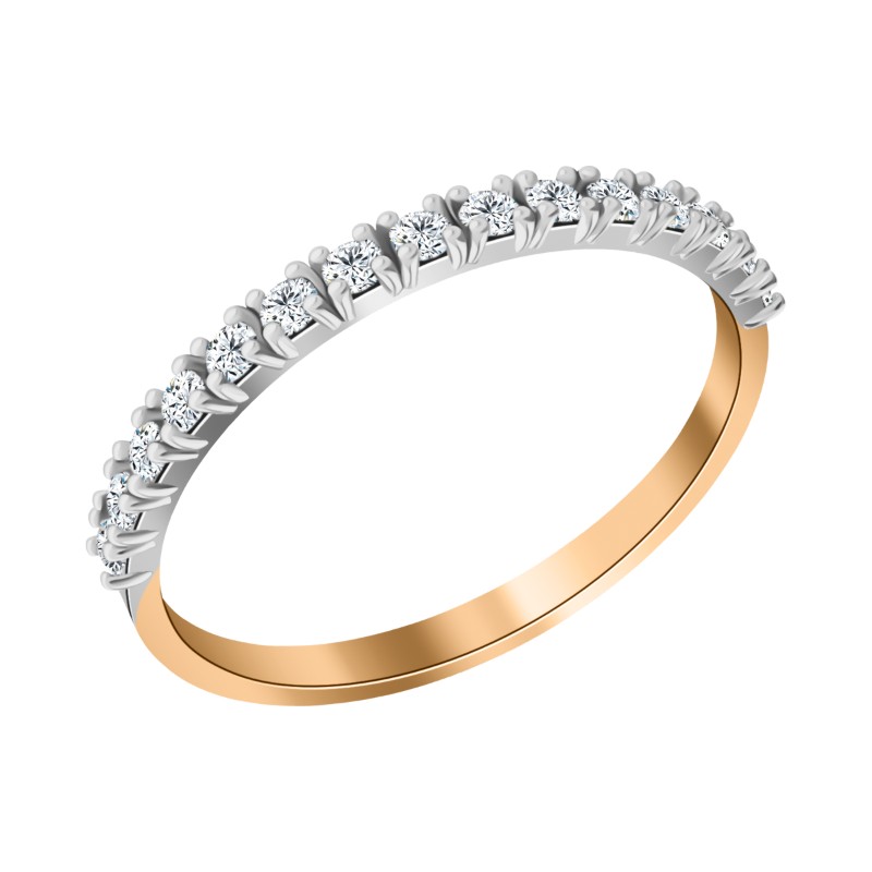 Кольцо из золота с камнем Фианит фото, цены