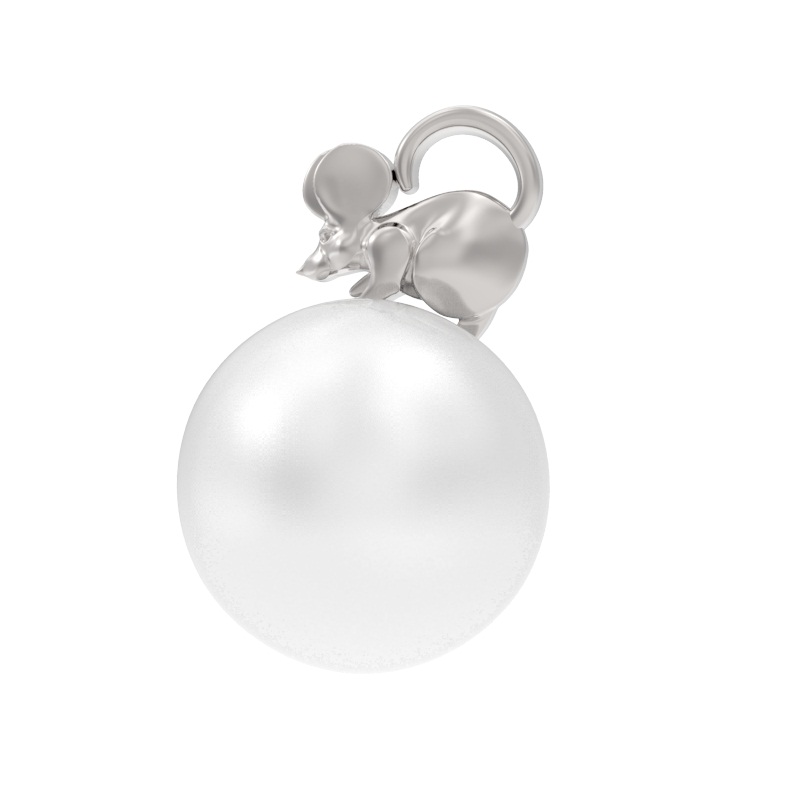 Кулон из серебра с камнем Жемчуг фото, цены