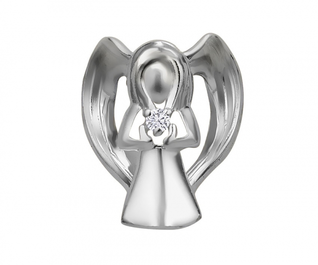 Подвеска из серебра с камнем Фианит фото, цены