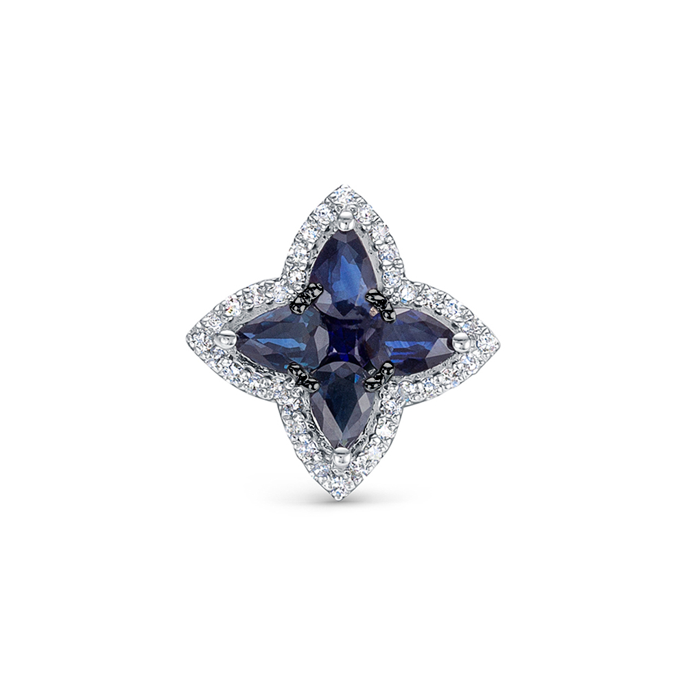 Подвеска из золота с камнем Бриллиант, Сапфир фото, цены