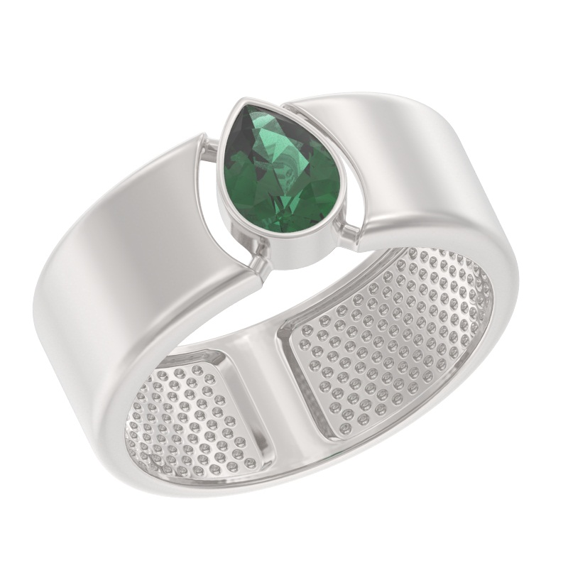 Кольцо из серебра с камнем Фианит фото, цены