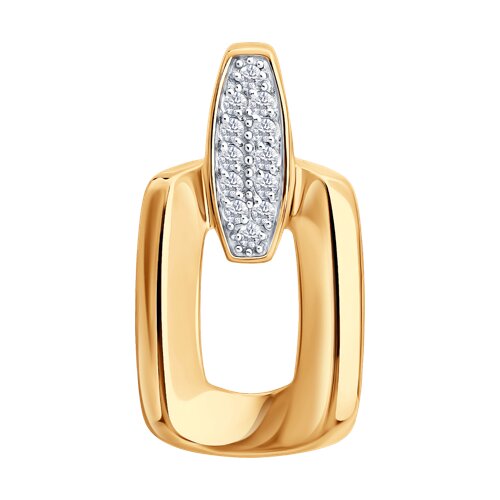 Подвеска из золота с камнем Фианит фото, цены