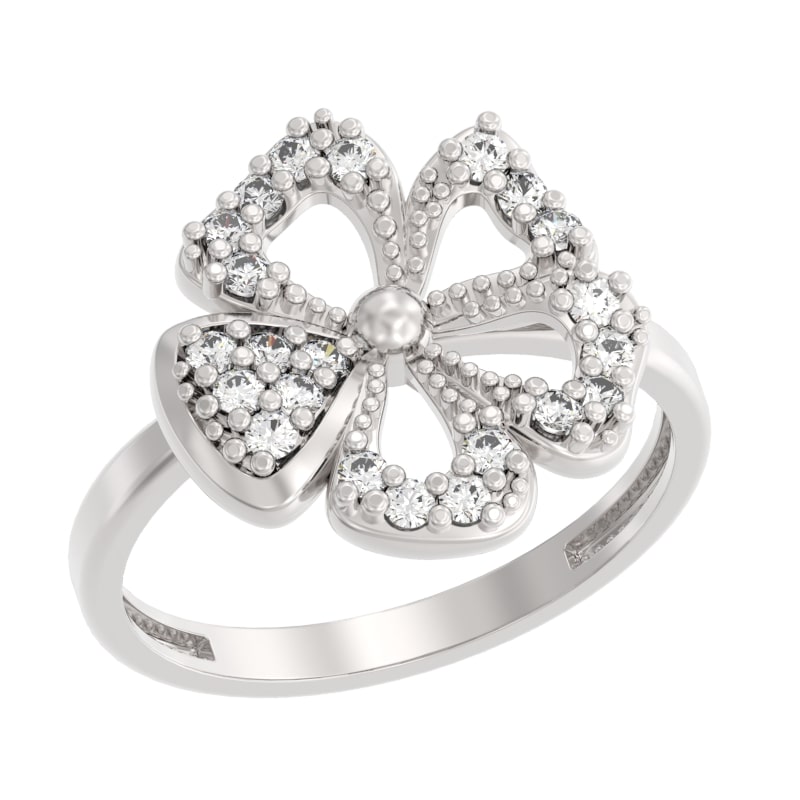 Кольцо из серебра с камнем Фианит фото, цены