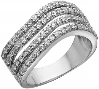 Кольцо из серебра с камнем Циркон фото, цены