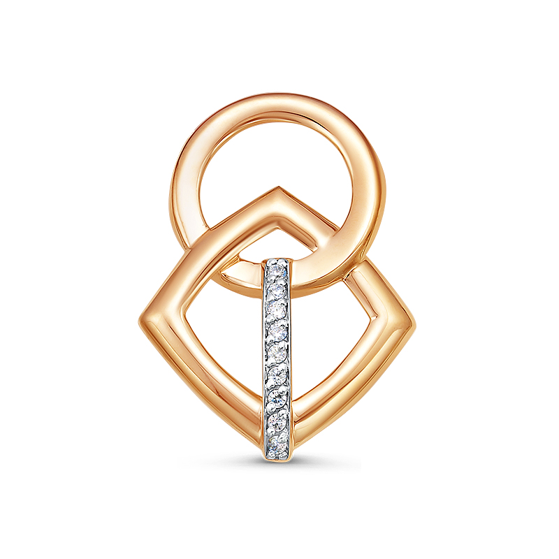 Подвеска из золота с камнем Фианит фото, цены