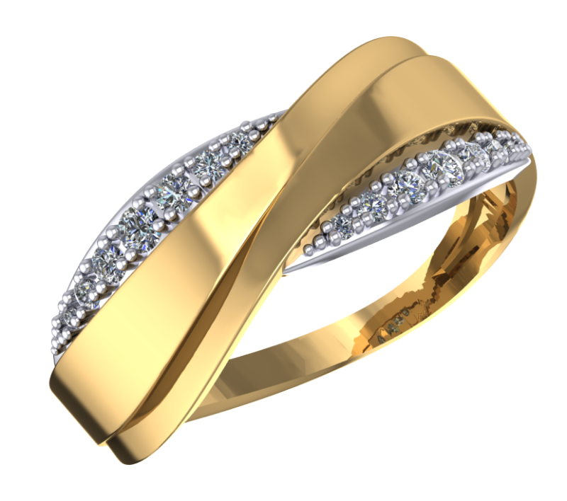 Кольцо из золота с камнем Фианит фото, цены