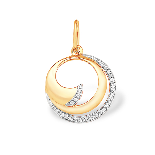 Подвеска из золота с камнем Фианит фото, цены