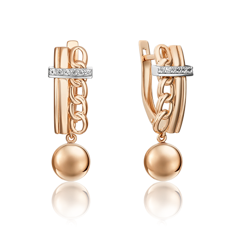 Серьги из золота с камнем Топаз фото, цены