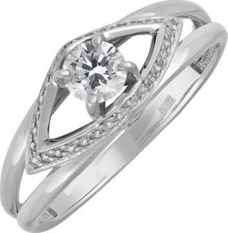 Кольцо из золота с камнем Бриллиант фото, цены