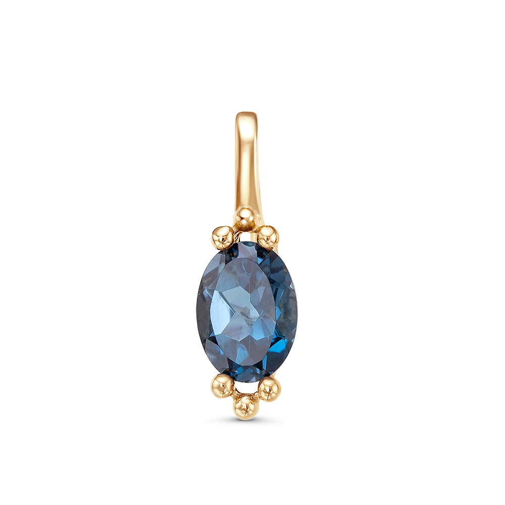 Подвеска из золота с камнем Халцедон фото, цены