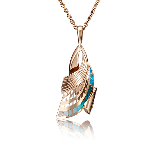 Подвеска из золота с камнем вставками эмали фото, цены