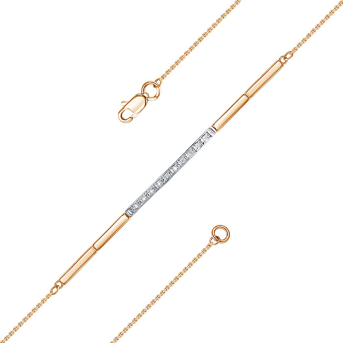 Браслет из золота с камнем Бриллиант фото, цены