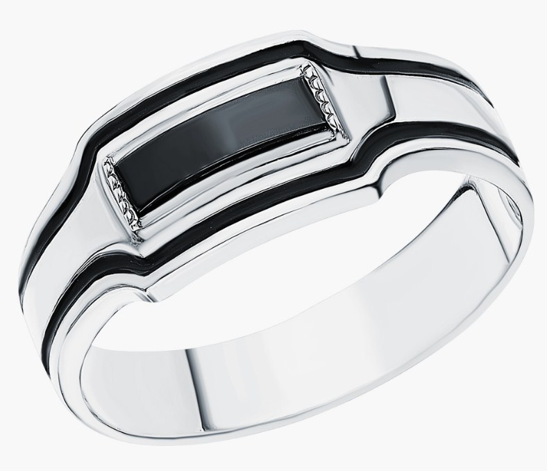 Печатка из серебра с камнем Фианит, вставками эмали фото, цены