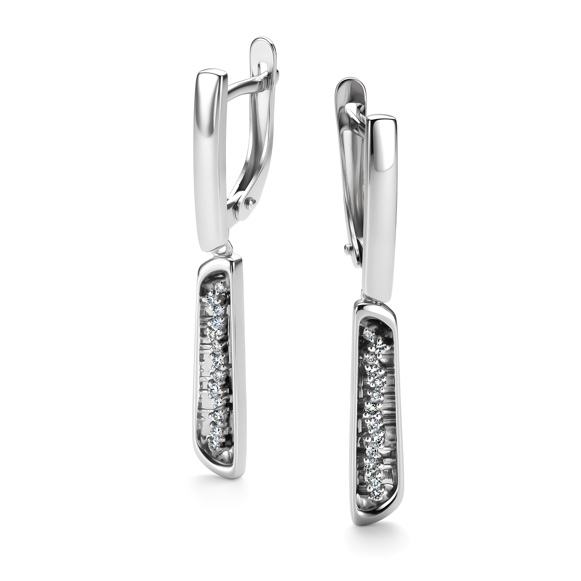 Серьги из золота с камнем Бриллиант фото, цены