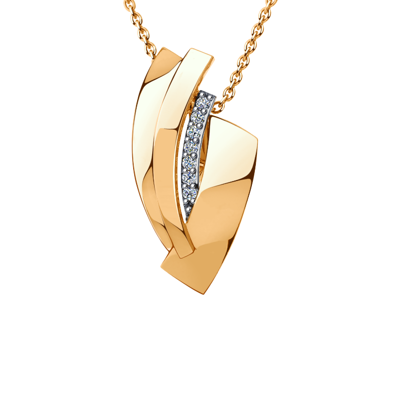 Подвеска из золота с камнем Фианит фото, цены