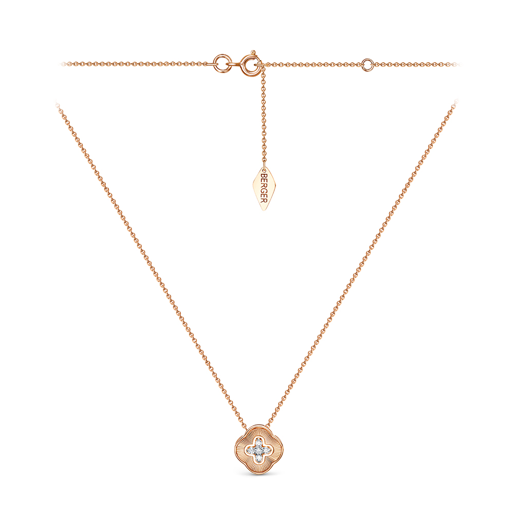 Колье из золота с камнем Фианит фото, цены