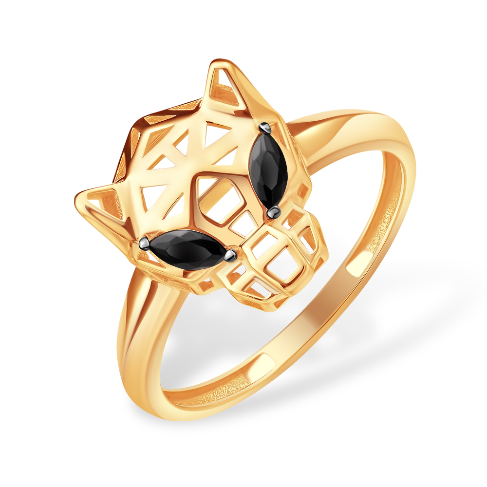 Кольцо из золота с камнем Фианит фото, цены