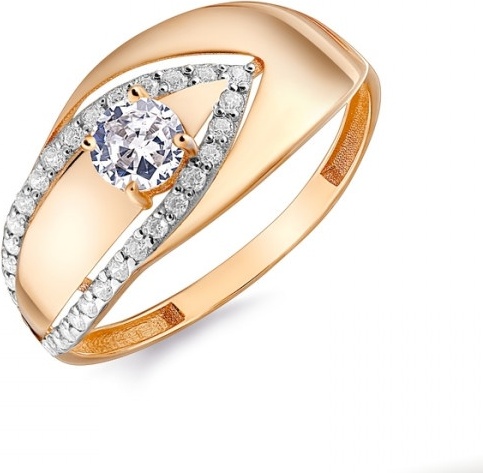 Кольцо из золота с камнем Фианит фото, цены