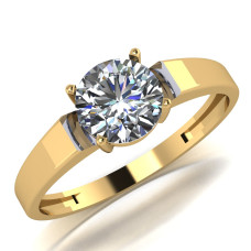 Кольцо из золота с камнем Фианит фото, цены