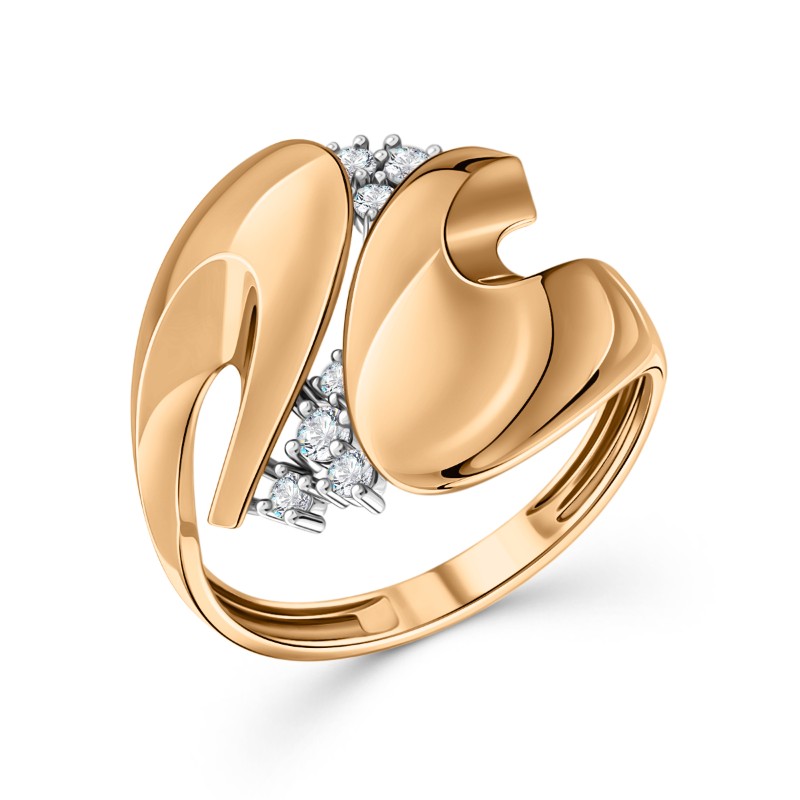 Кольцо из золота с камнем Фианит фото, цены