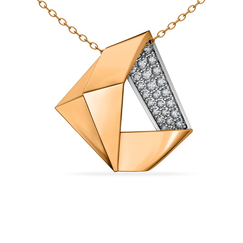 Подвеска из золота с камнем Фианит фото, цены