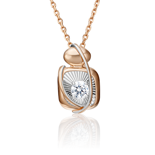 Подвеска из золота с камнем Фианит фото, цены