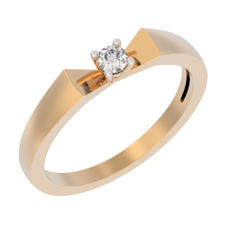 Кольцо из золота с камнем Бриллиант фото, цены