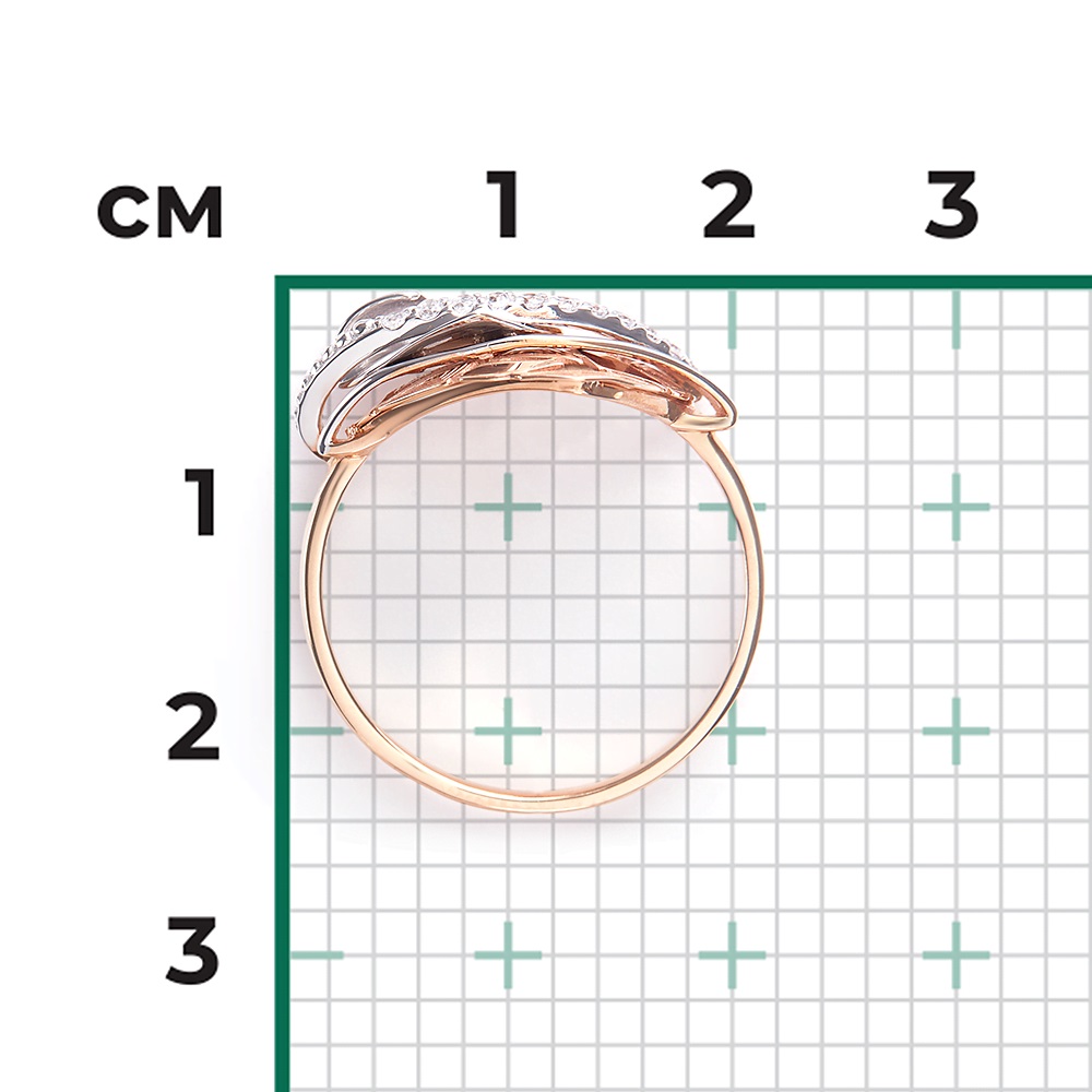 Кольцо из золота с камнем Фианит фото, цены