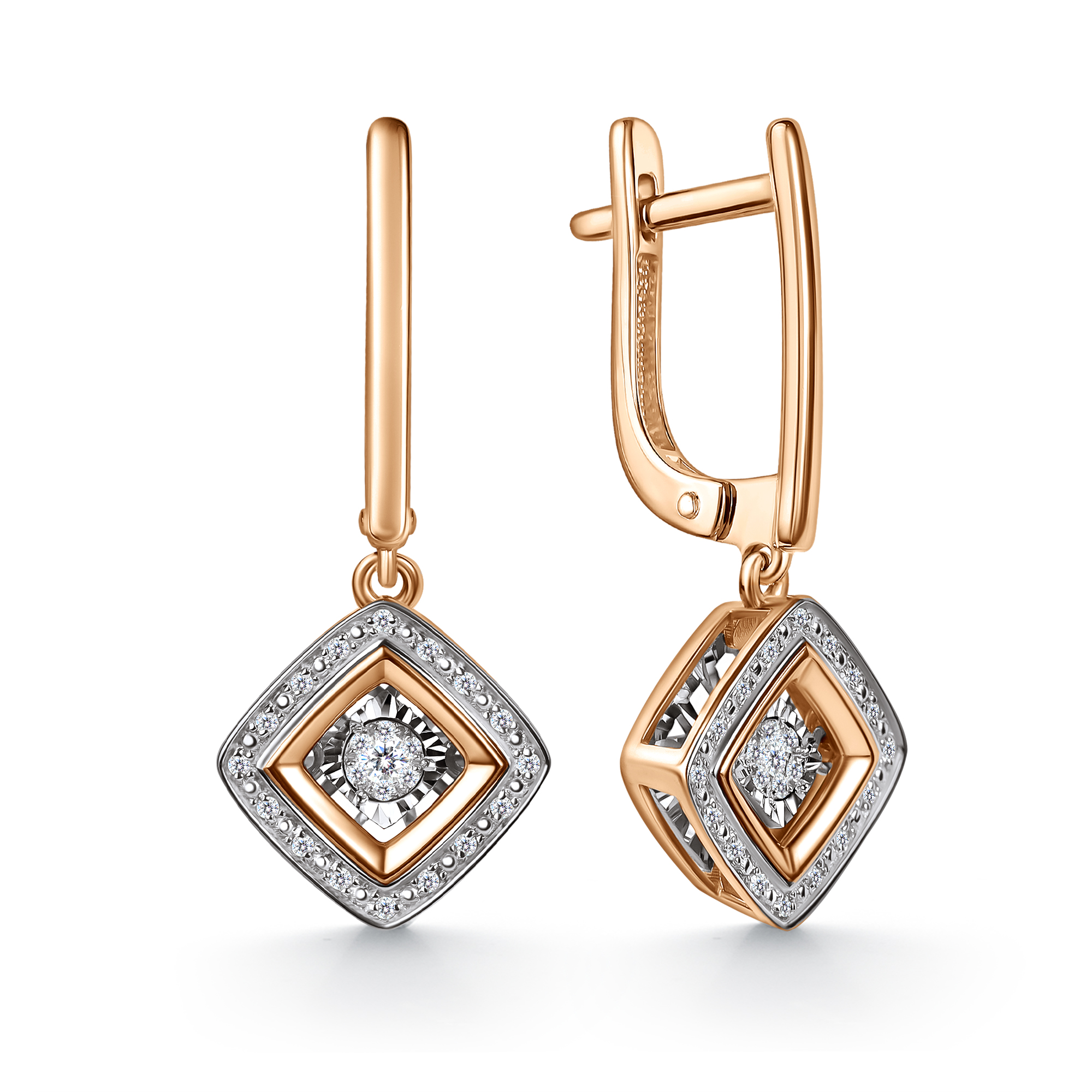 Серьги из золота с камнем Бриллиант,  фото, цены