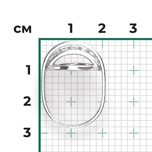 Кольцо из серебра с камнем Фианит фото, цены
