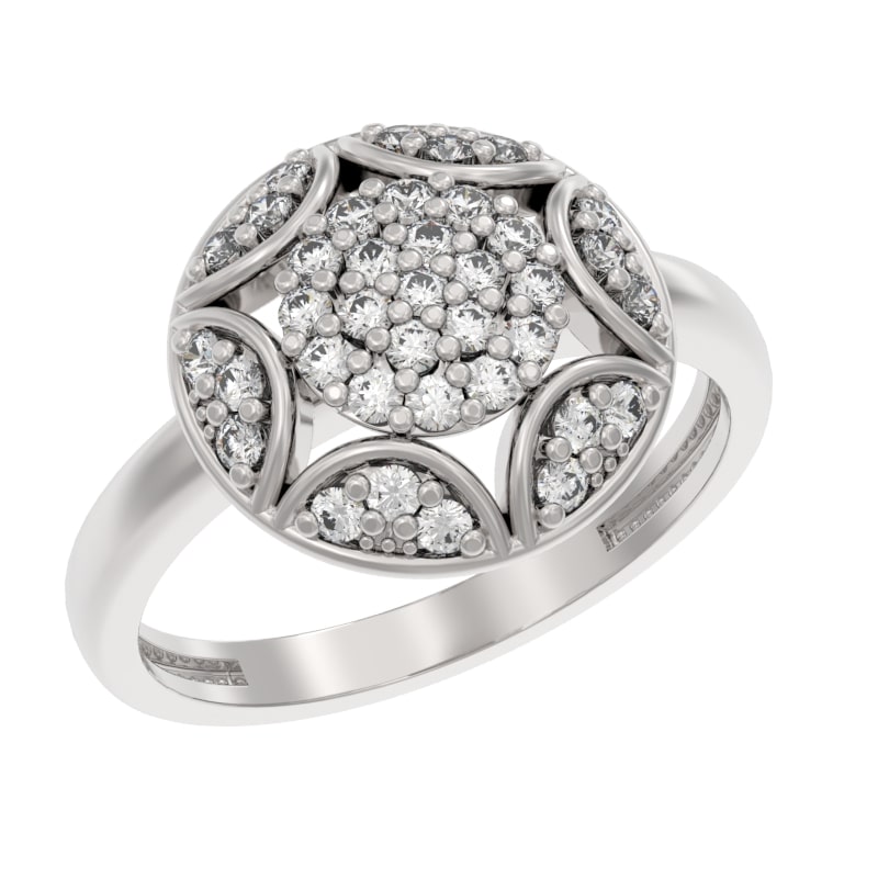 Кольцо из серебра с камнем Фианит фото, цены