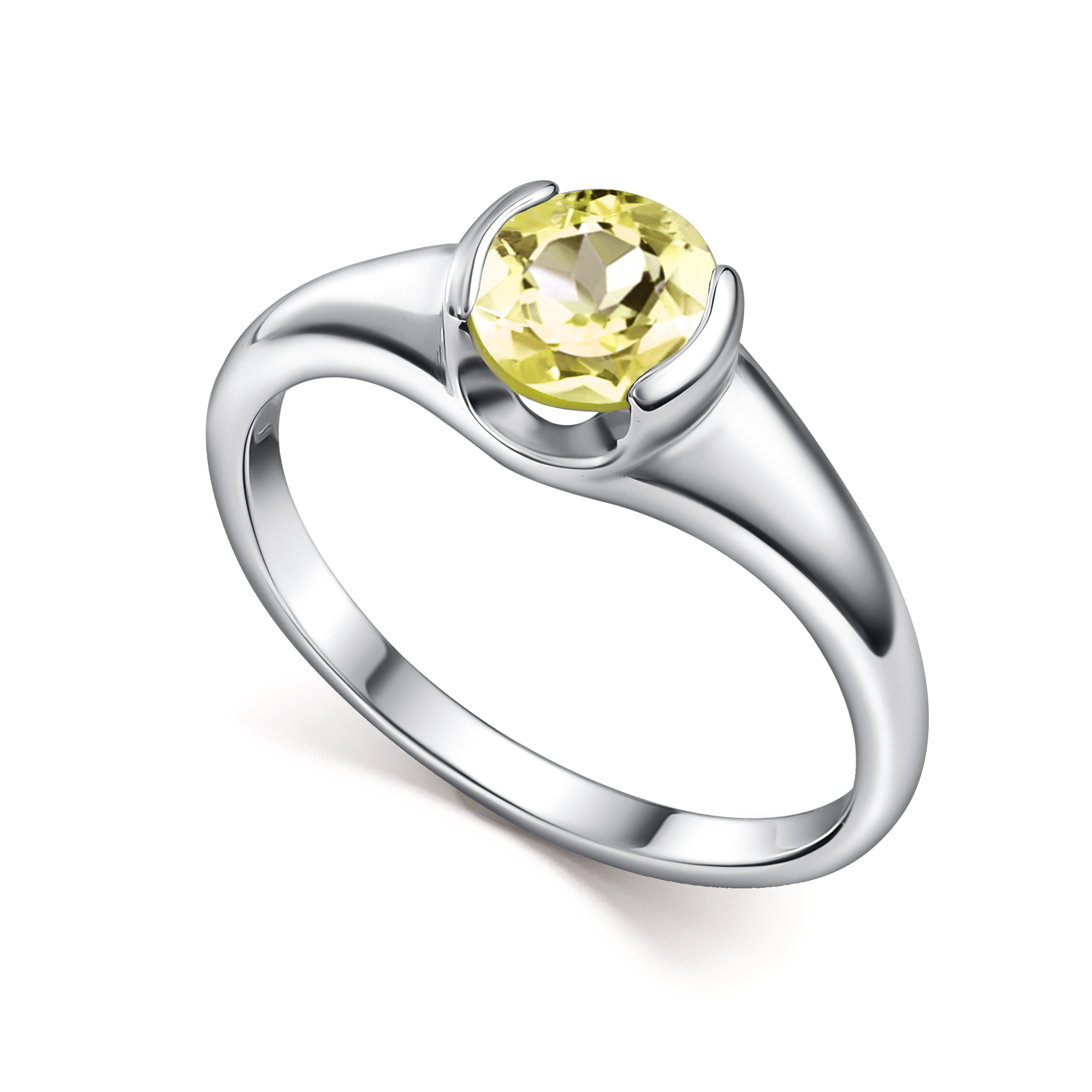 Кольцо из серебра с камнем Кварц фото, цены