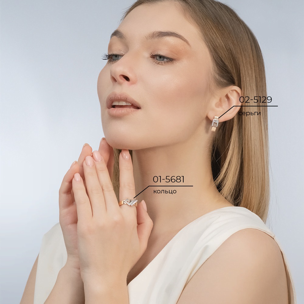 Кольцо из золота с камнем Фианит фото, цены