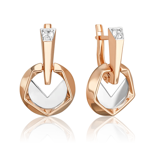 Серьги из золота с камнем Топаз фото, цены