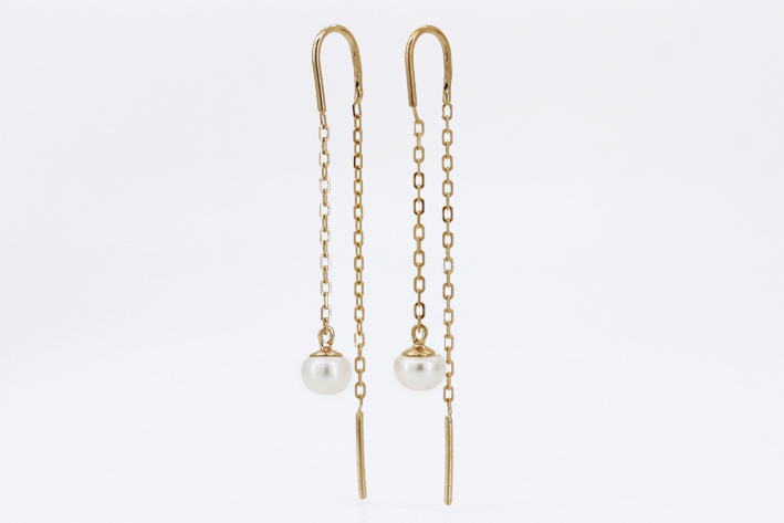 Продевки из золота с камнем Жемчуг фото, цены