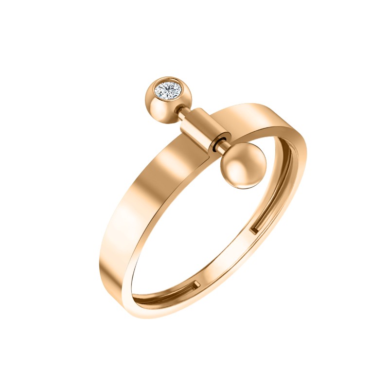 Кольцо из золота с камнем Фианит фото, цены