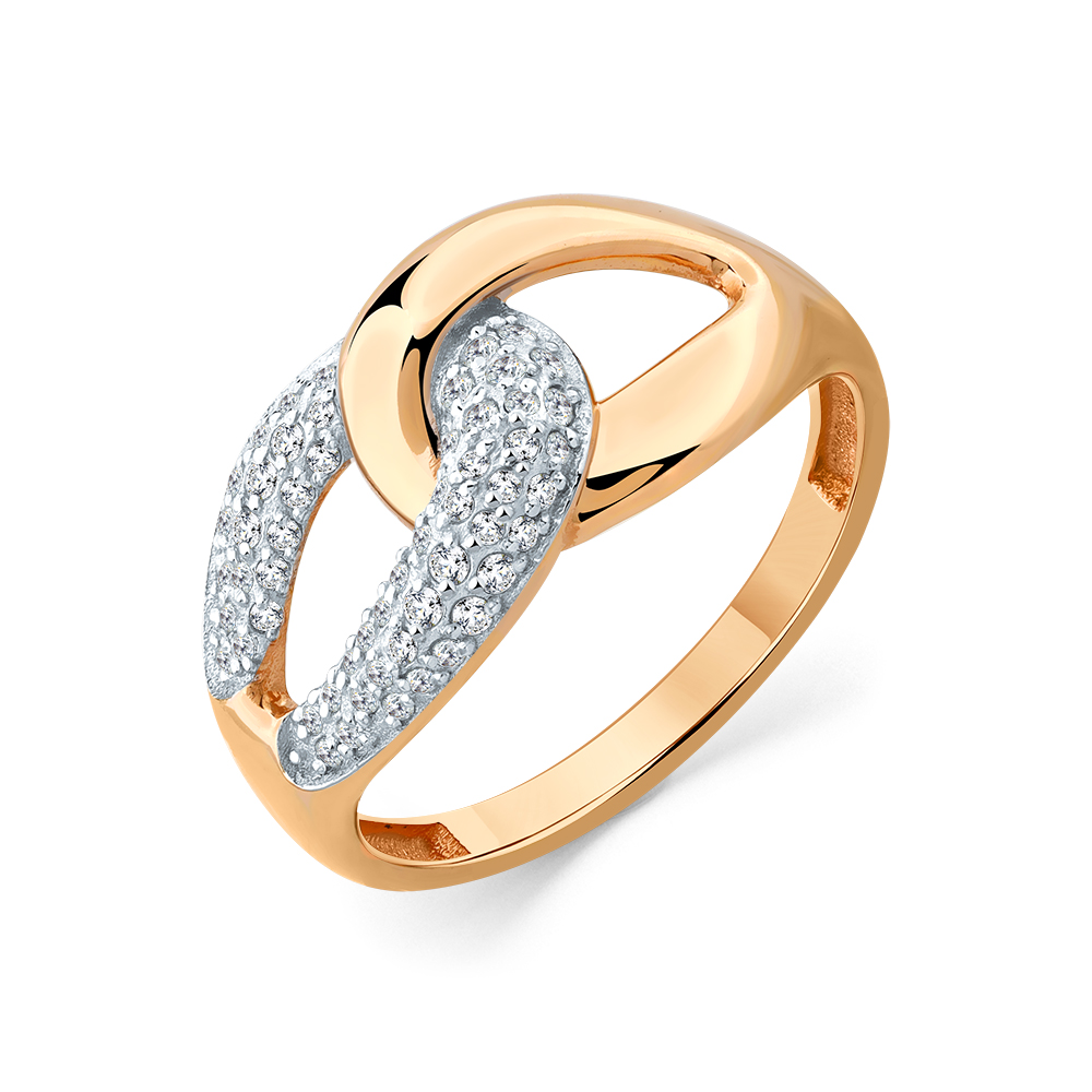 Кольцо из золота с камнем Фианит фото, цены