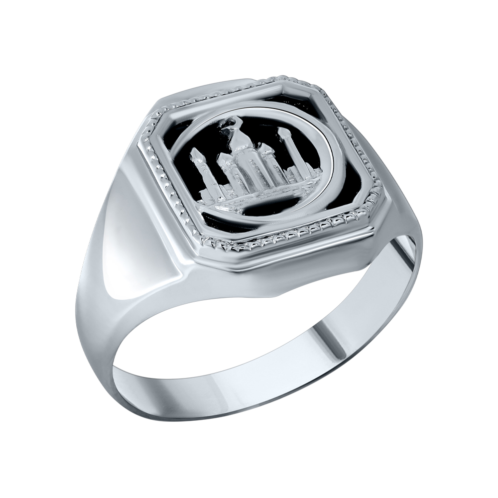 Печатка из серебра с камнем Фианит фото, цены