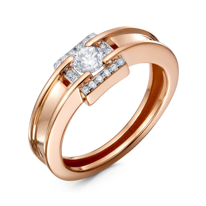 Кольцо из золота с камнем Фианит,  фото, цены