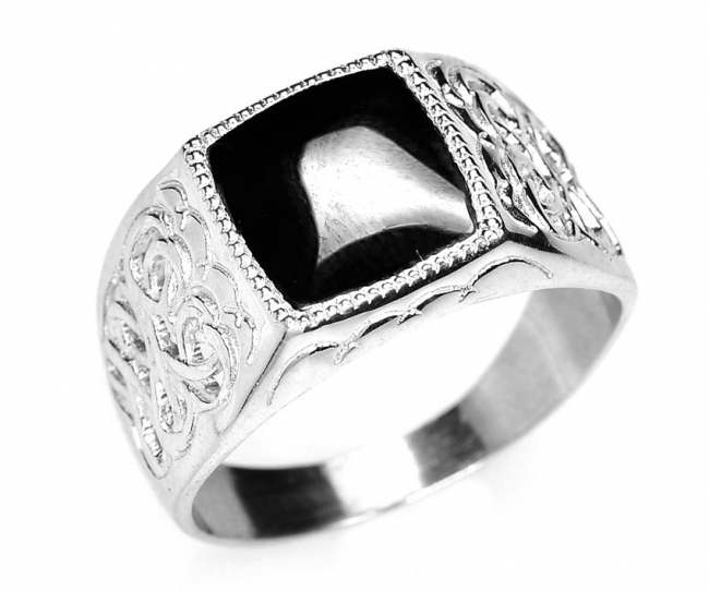 Печатка из серебра с камнем Фианит фото, цены