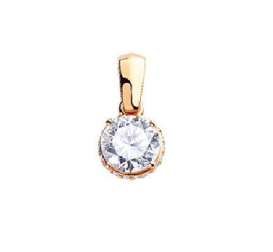 Подвеска из золота с камнем Фианит фото, цены