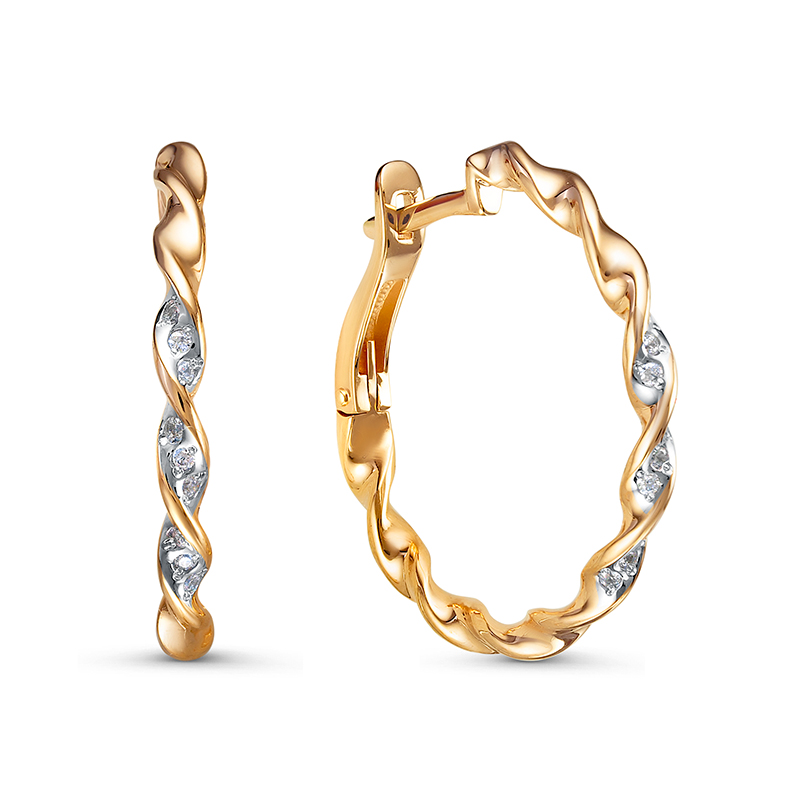 Конго из золота с камнем Фианит фото, цены