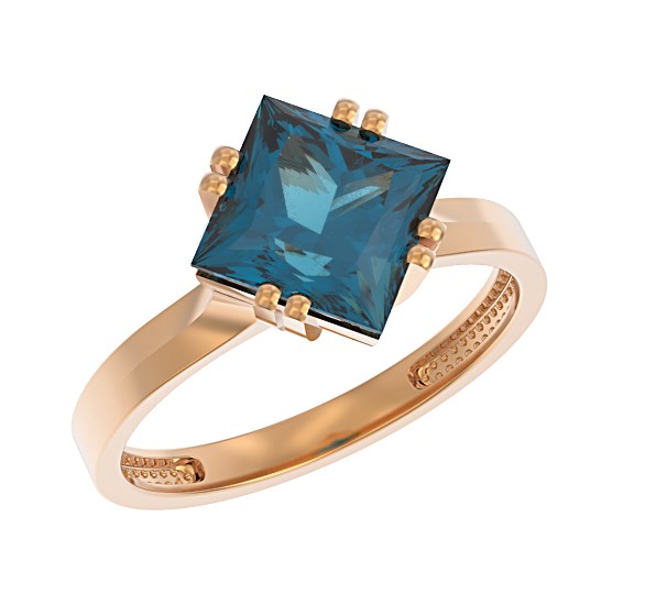 Кольцо из золота с камнем Топаз фото, цены