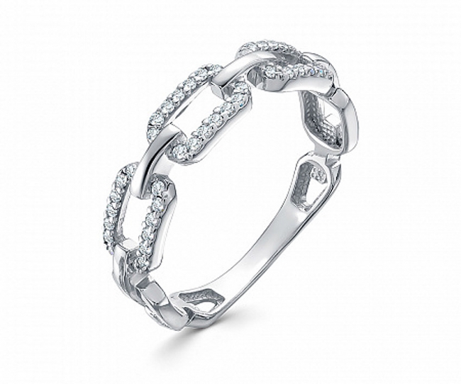 Кольцо из серебра с камнем Фианит фото, цены