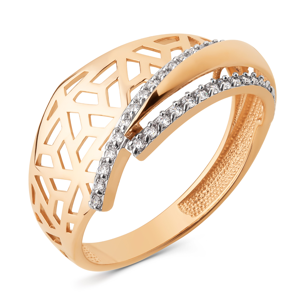 Кольцо из золота с камнем Фианит фото, цены