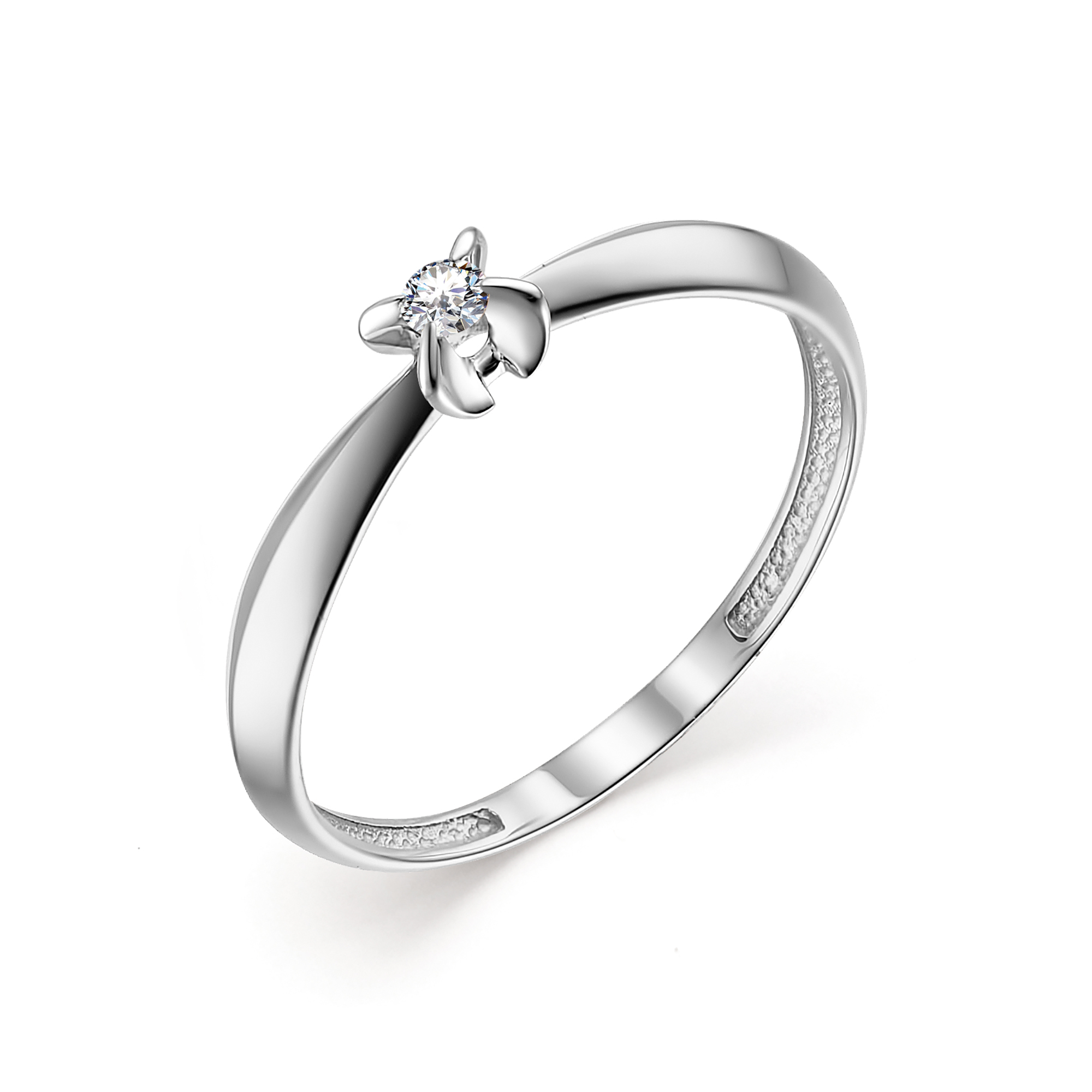 Кольцо из золота с камнем Бриллиант фото, цены